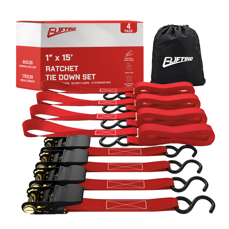 1 ″ x 15 ″ set dasi ratchet （4-pack）