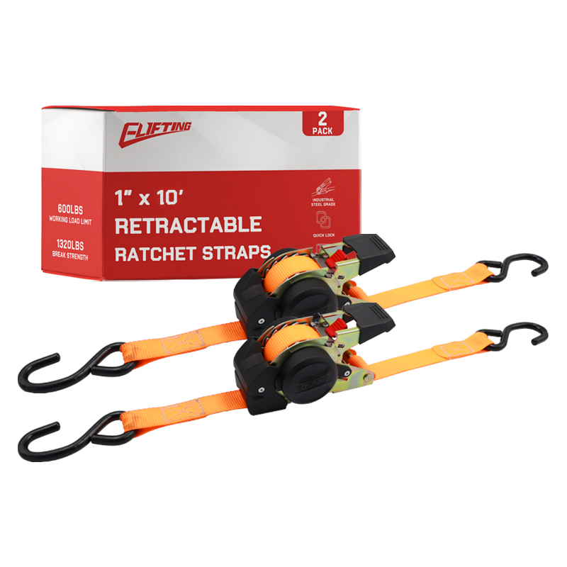 Menghapus 1 "x 10" tali ratchet otomatis yang dapat ditarik (2 paket)